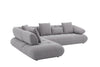 Savannah Fabric Sectional in Grey | J&M Furniture