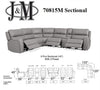 70815M Reclining Sectional in Pumpkin | J&M Furniture