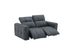 Prescott Leather Loveseat in Dark Grey | J&M Furniture