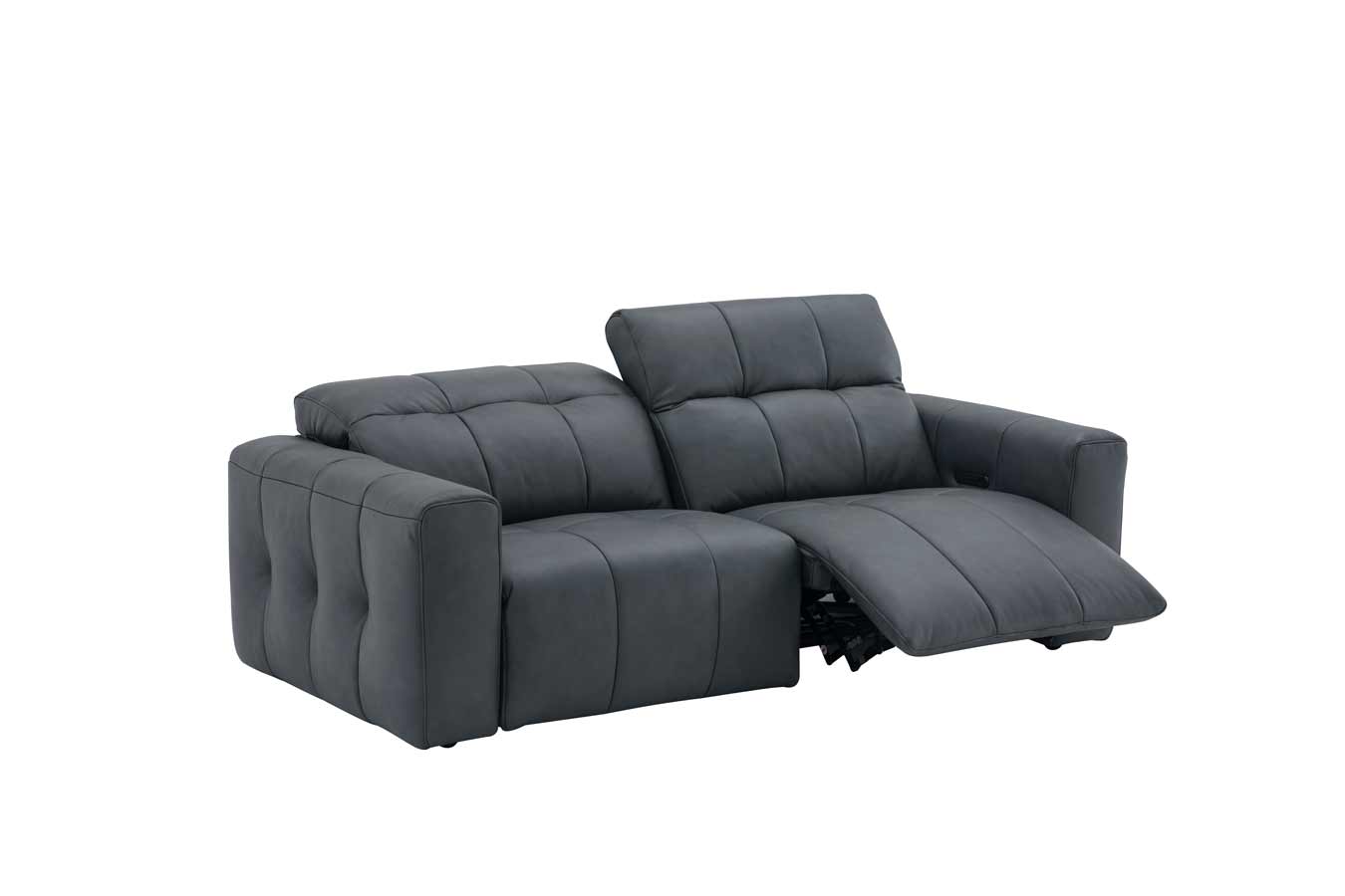 Prescott Leather Sofa in Dark Grey | J&M Furniture