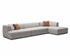 HF5566 Modern Sectional in Grey | J&M Furniture