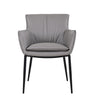 Kani Leather Armchair in Grey | J&M Furniture