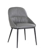 Kora Leather Chair in Dark Grey (Pair) | J&M Furniture