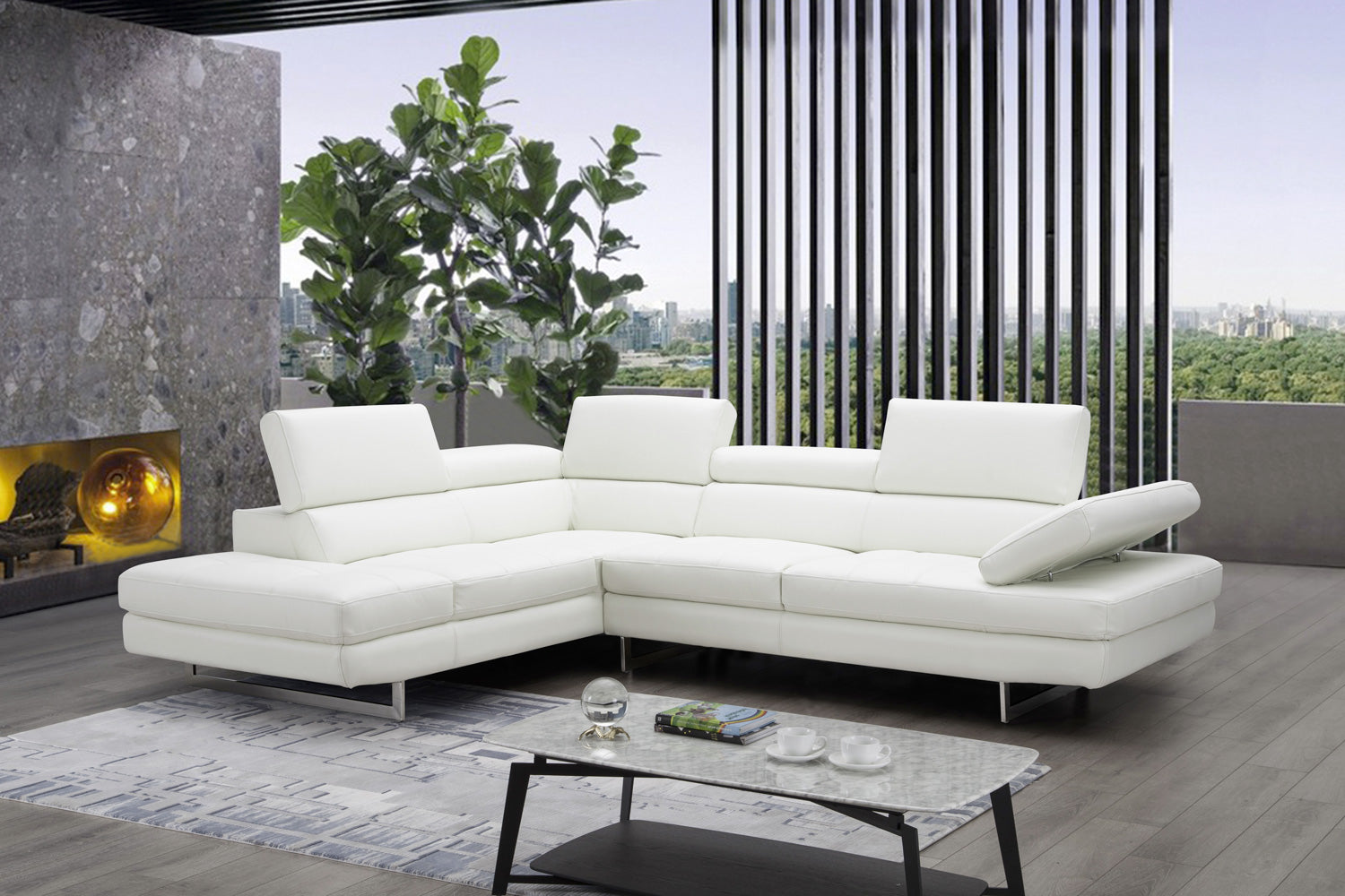 A761 Sectional in Off White | J&M Furniture