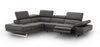 Annalaise Recliner Leather Sectional in Dark Grey | J&M Furniture