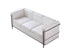 Cour Italian Leather Sofa in White