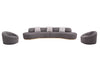 Moon Fabric Sectional in Dark Grey | J&M Furniture