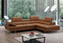 Forza A761 Italian Leather Sectional In Caramel