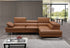 Forza A761 Italian Leather Sectional In Caramel