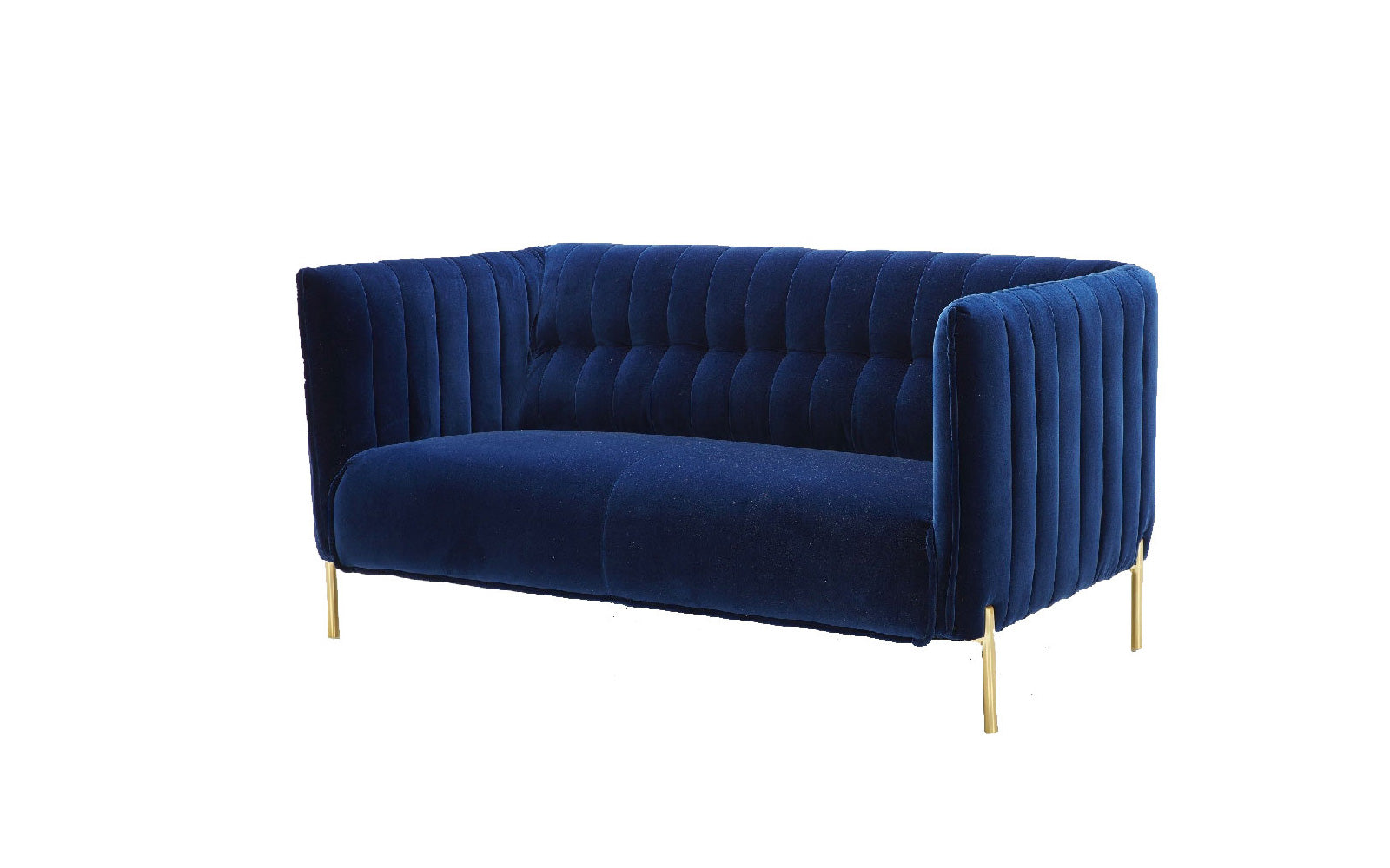 Deco Blue Fabric Loveseat | J&M Furniture