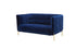 Deco Blue Fabric Loveseat | J&M Furniture