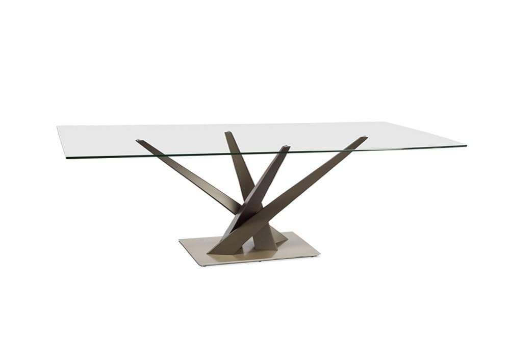 Elite Modern Kitchen & Dining Tables 394Rec-74 Crystal Dining Table